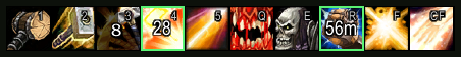 Action bar with clean buttons