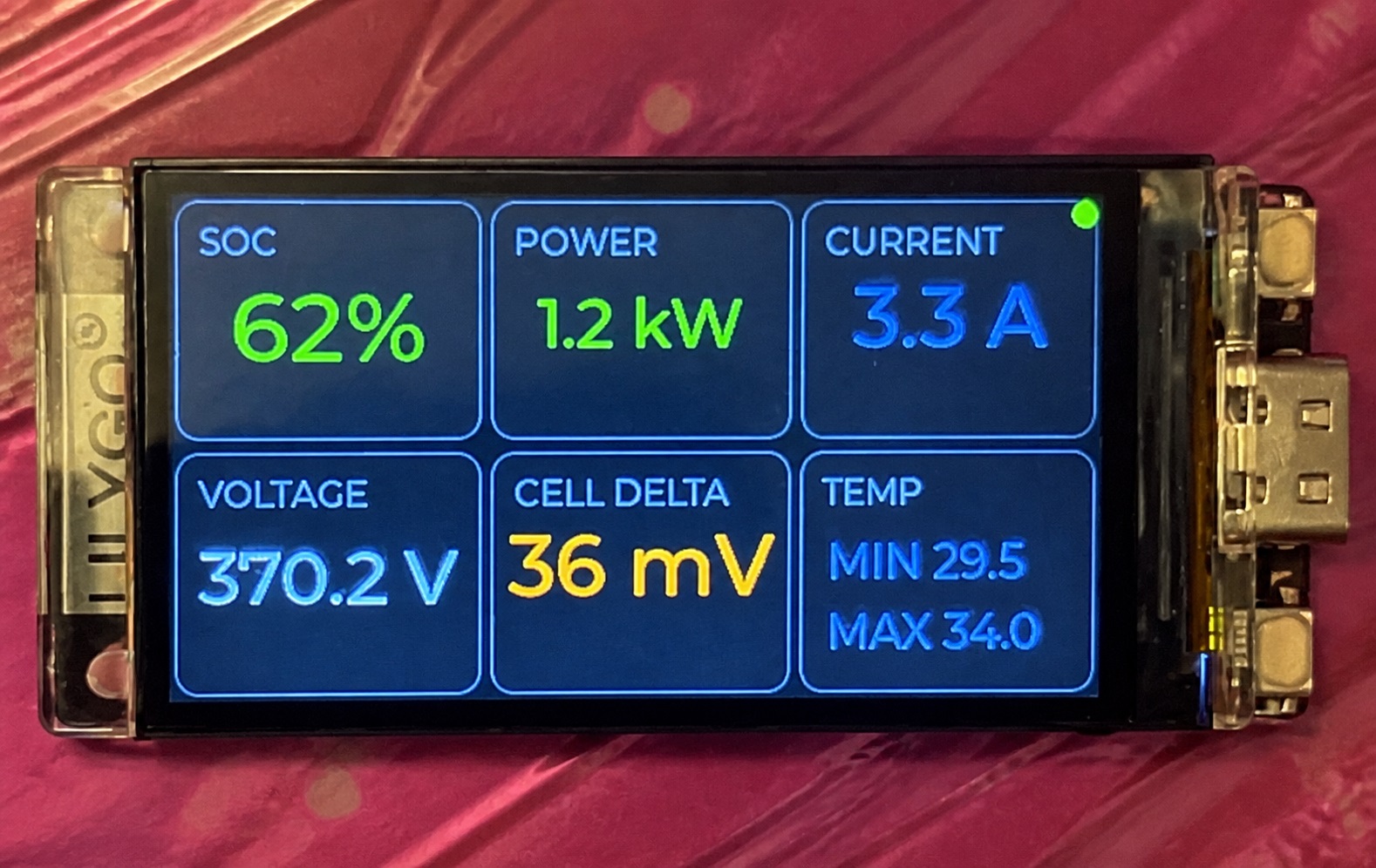 Battery Emulator dashboard
