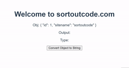 convert object to string object
