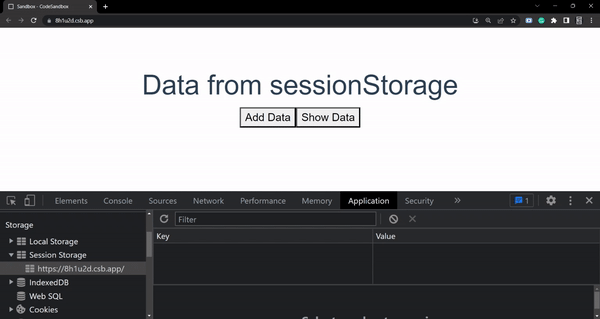 get data  from sessionStorage in vuejs