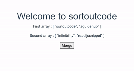 merge the array using javascript