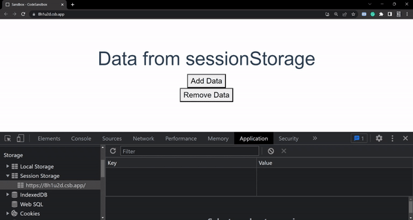 remove data from sessionStorage in vuejs