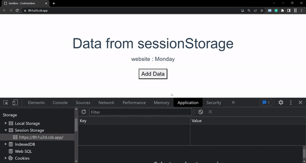 store array in sessionStorage in vuejs