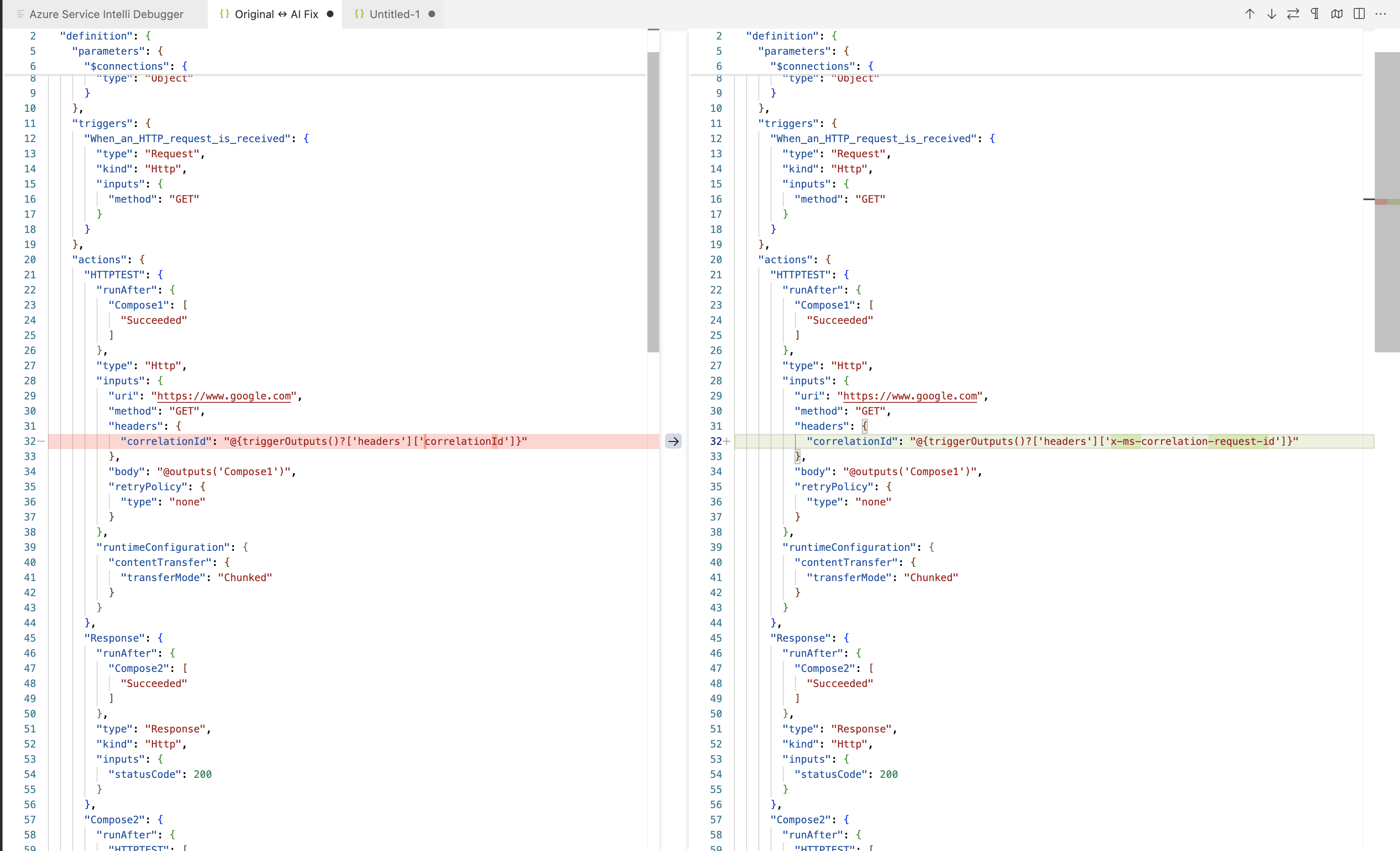 Step 6 - Diff View