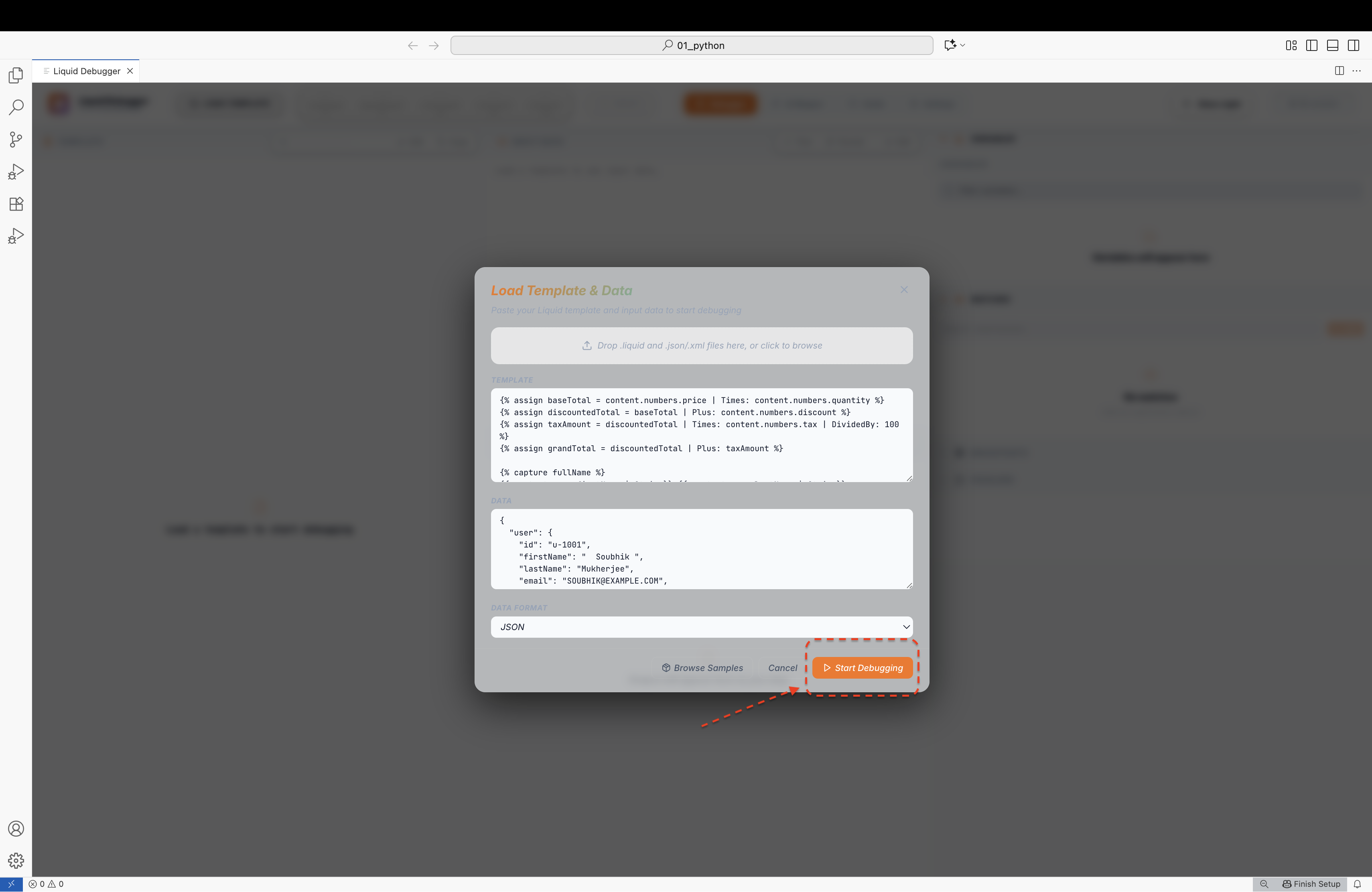 Start Debugging