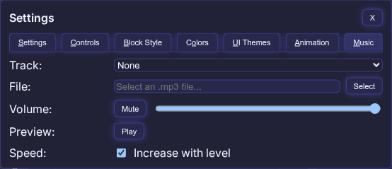 Music tab