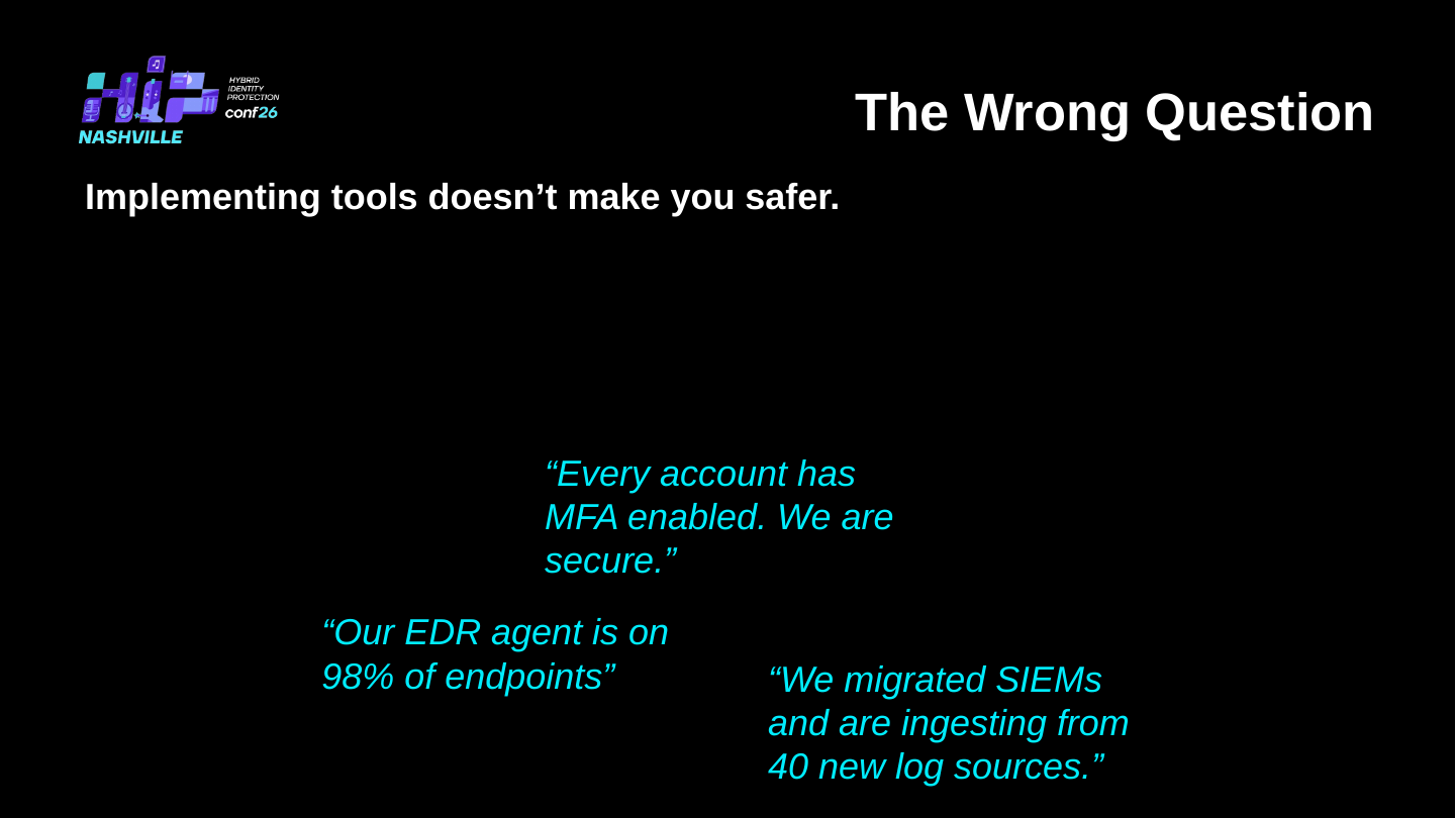 Slide 11: The Wrong Question