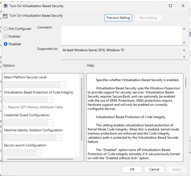 Disable Credential Guard