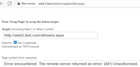 401 for Double Hop Authentication