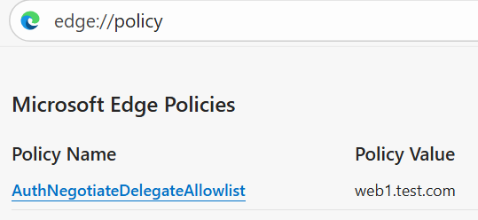 Edge AuthNegotiateDelegateAllowlost