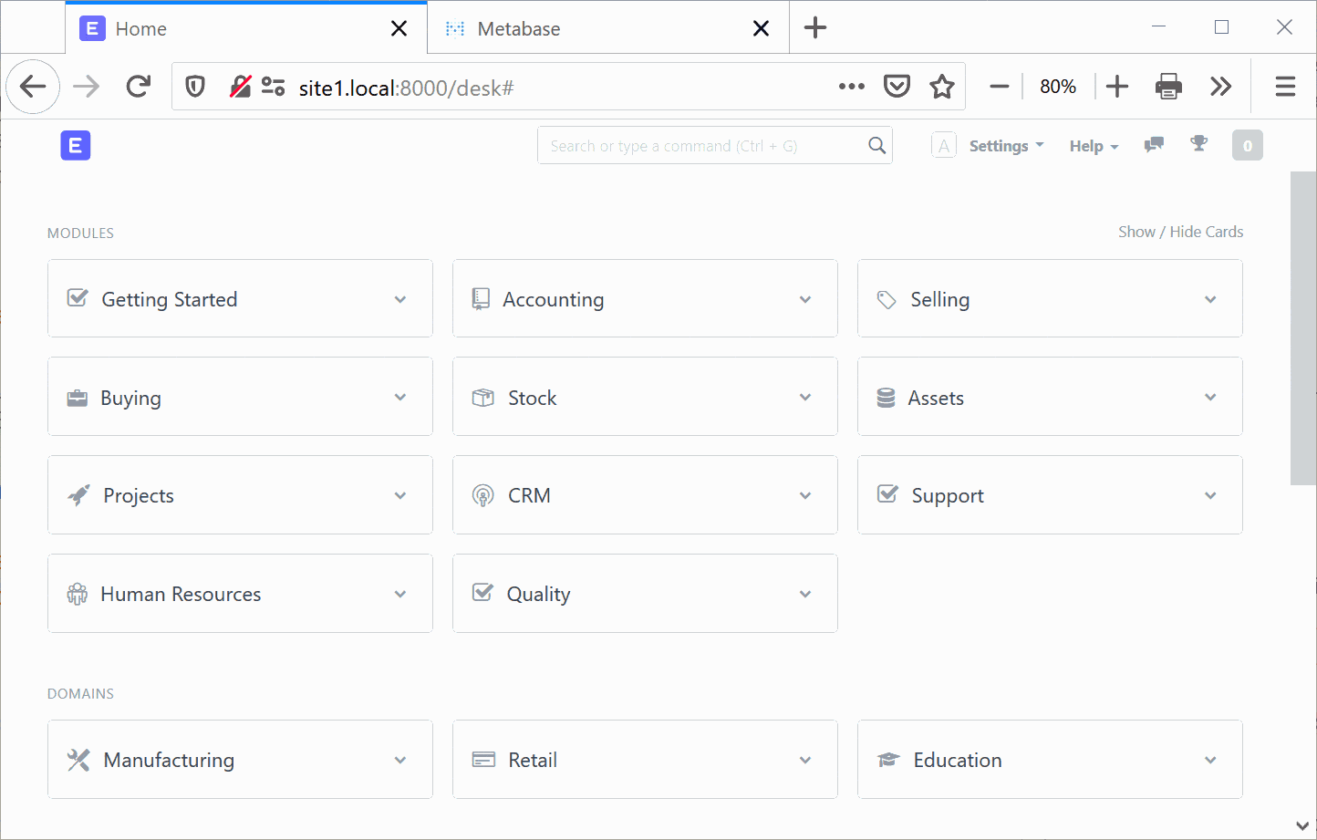 Metabase integration setup