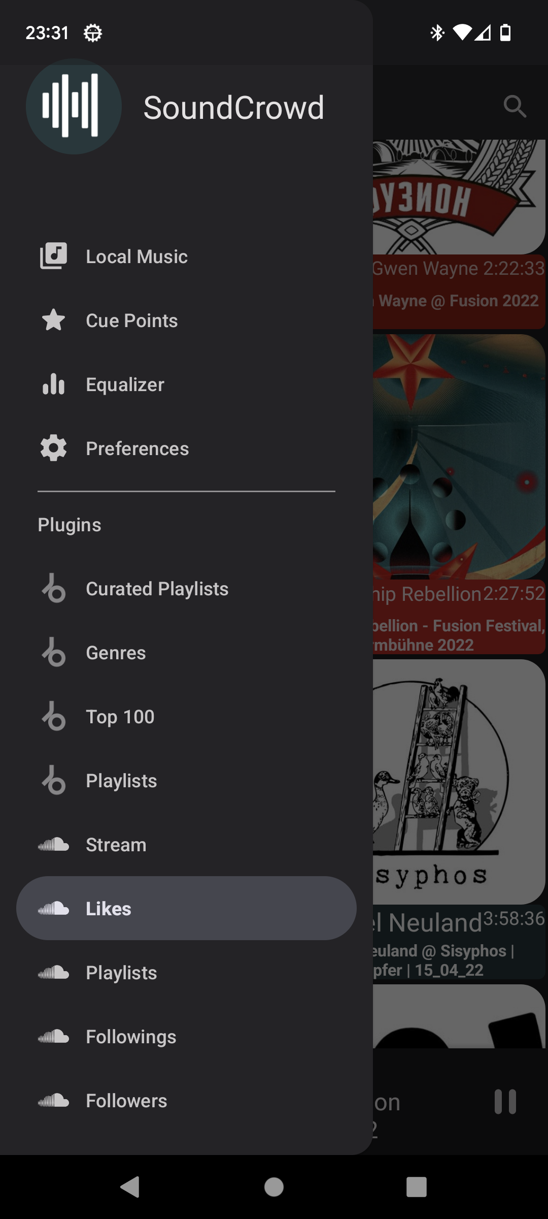 Screenshot 1 of SoundCrowd — opens full size