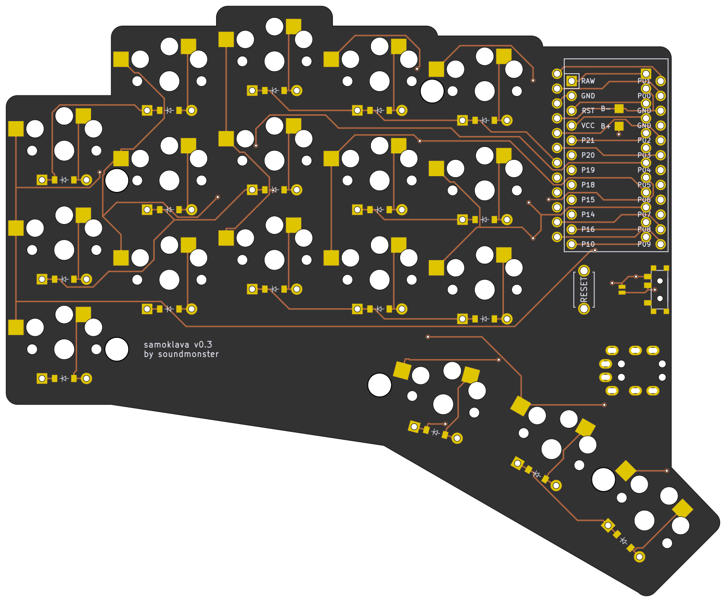 Samoklava board, published by soundmonster