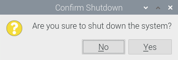 Fig. 13: Shutdown Confirmation Dialog