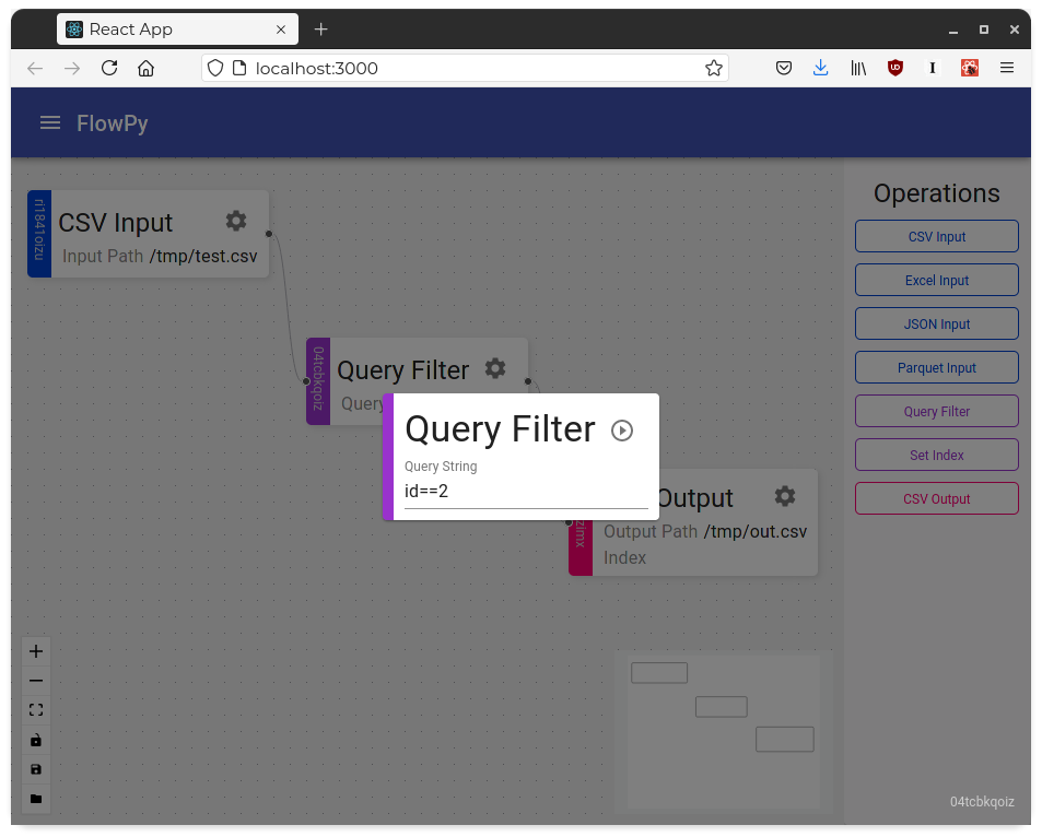 Prealpha flowpystudio Node Settings