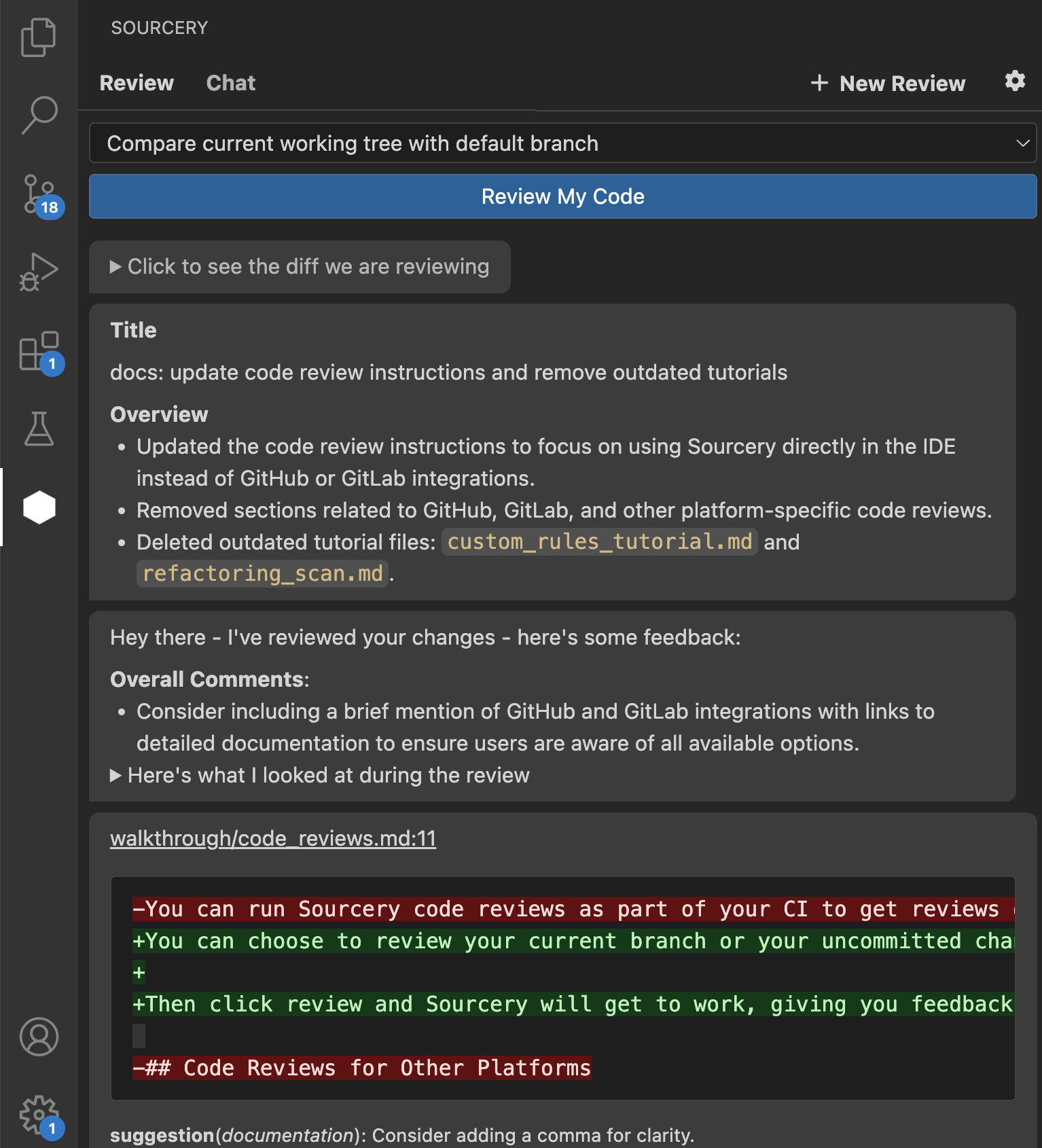 Sourcery Code Reviews