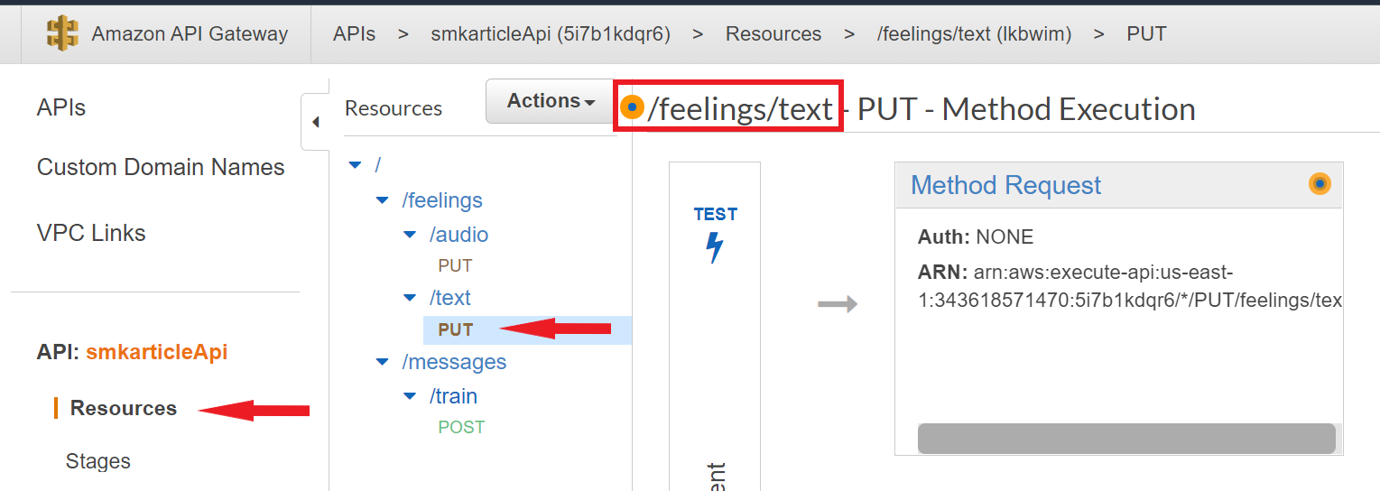 Get request endpoint from API Gateway