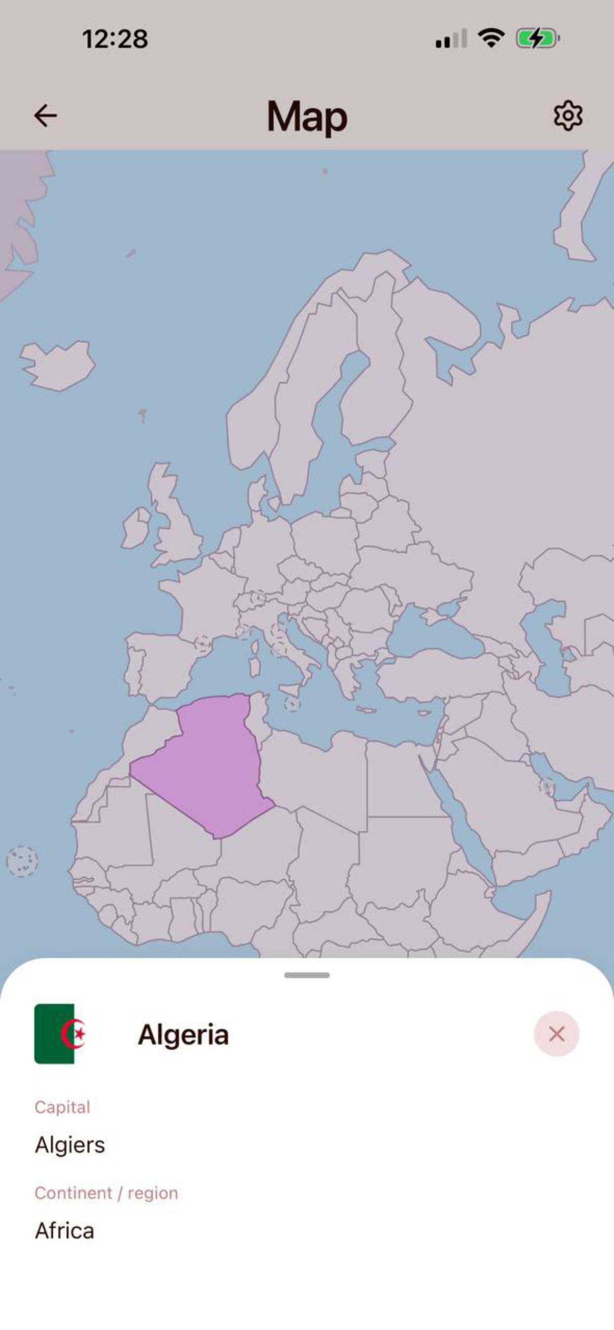 Interactive map