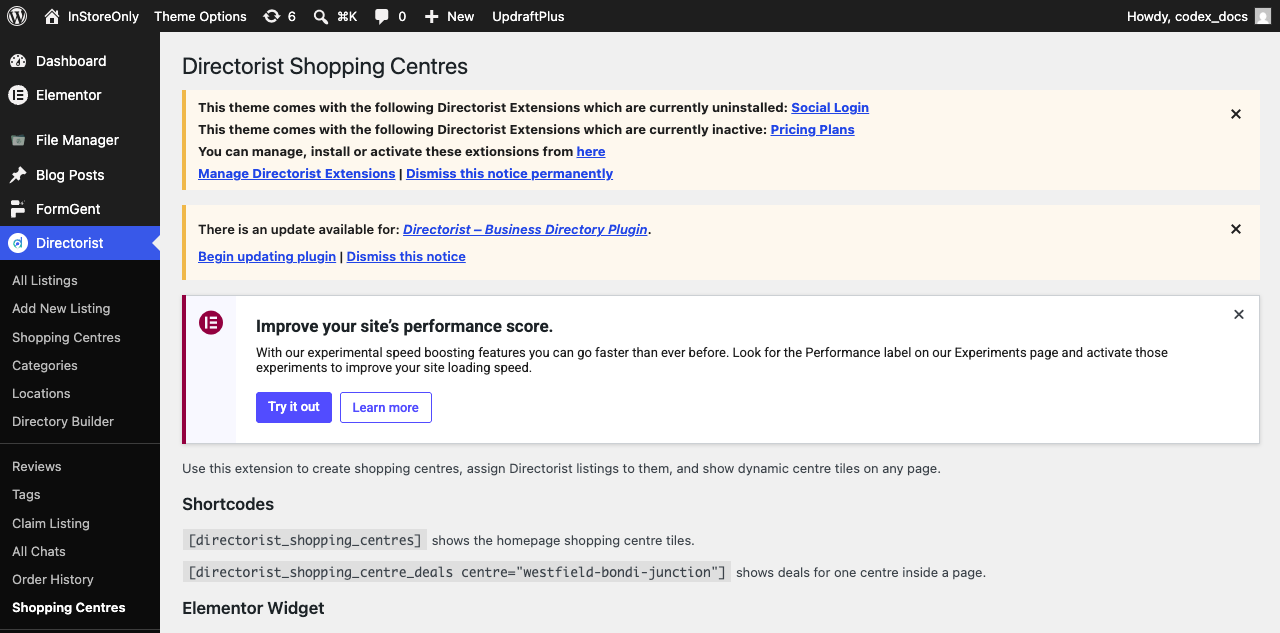 Plugin settings