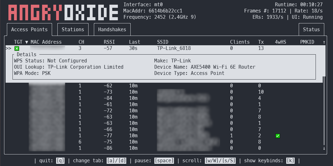 Access Points Page