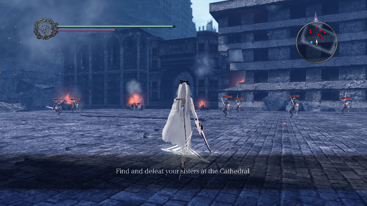 The start of the game, running natively on Windows