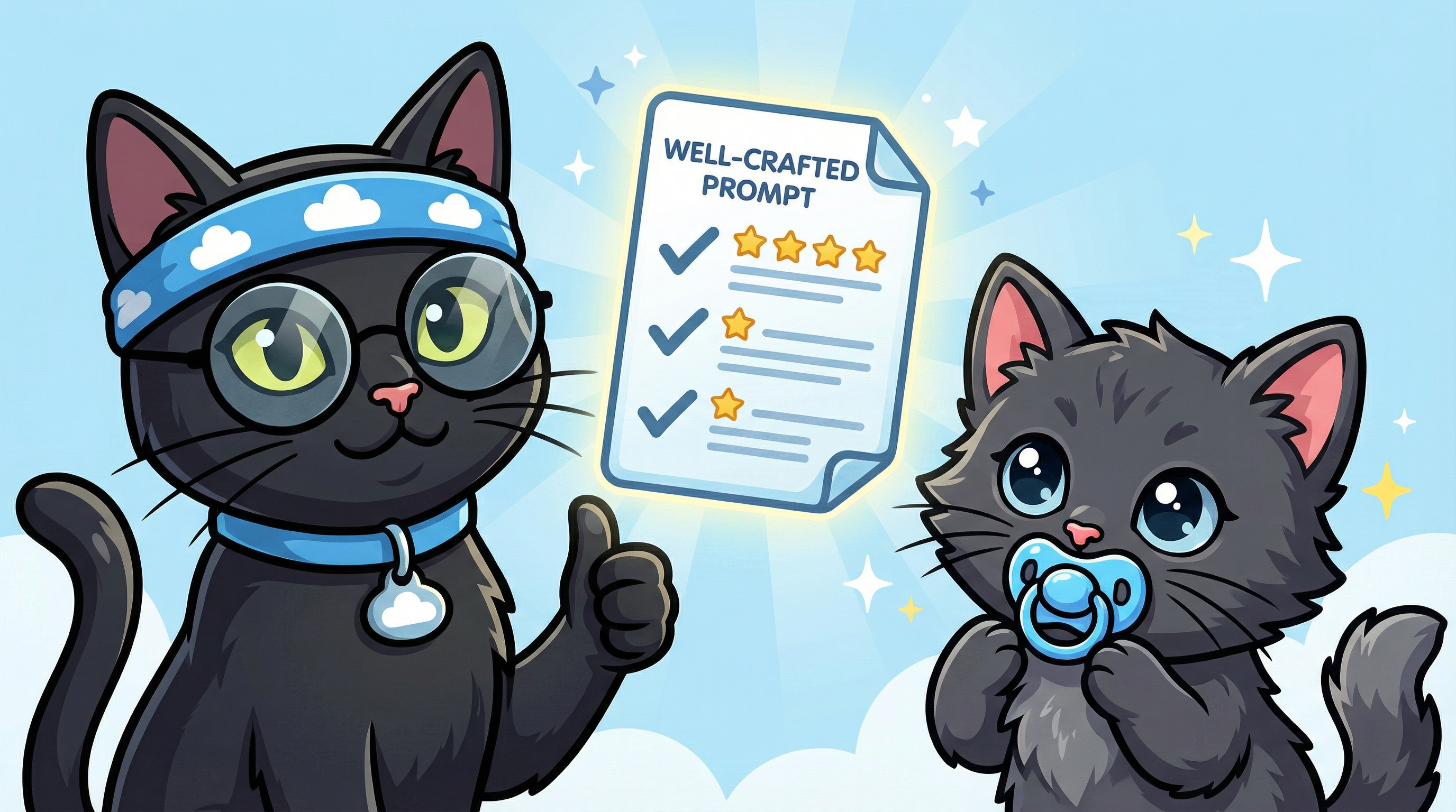 Trufa and Paula celebrate learning about well-crafted prompts