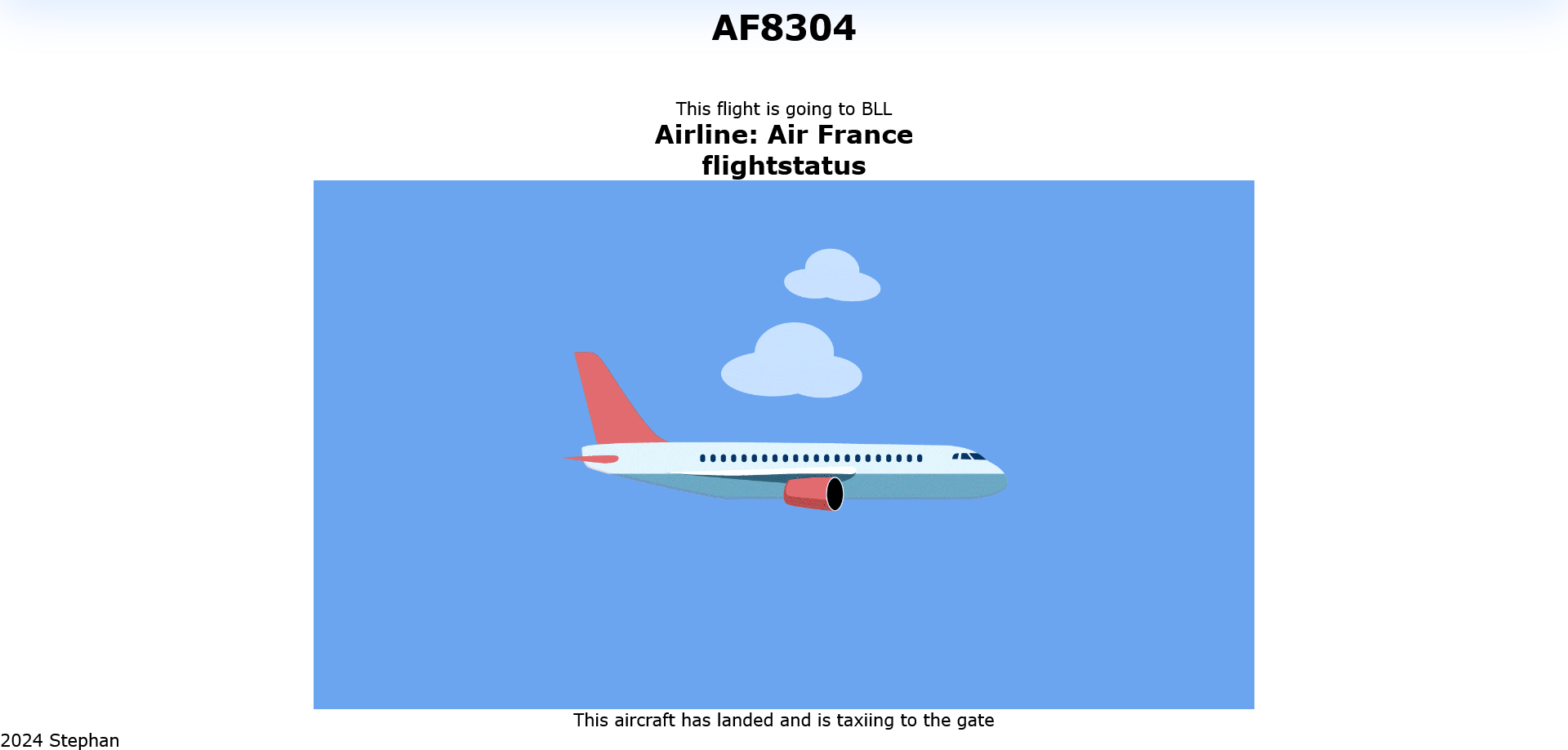 image of the detailpage containing a gif of an airplane flying