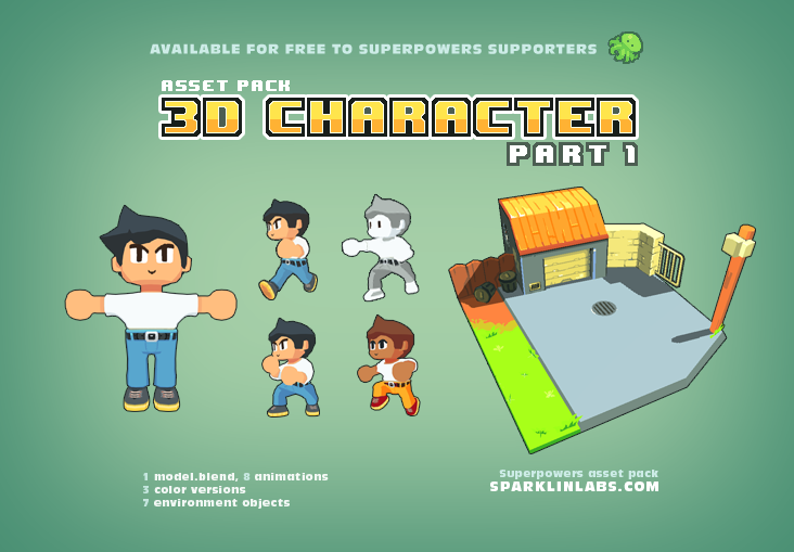 Superpowers assets various 2d