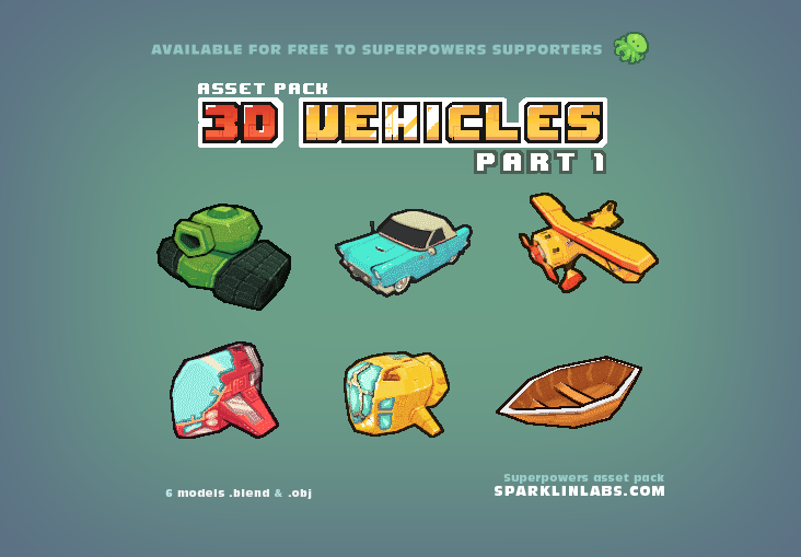 Superpowers assets various 2d