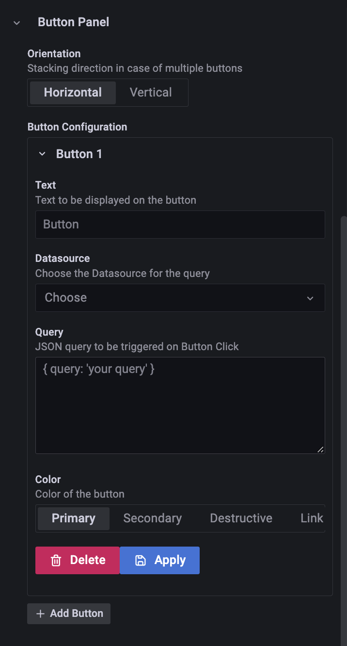 Button Panel plugin for Grafana | Grafana Labs