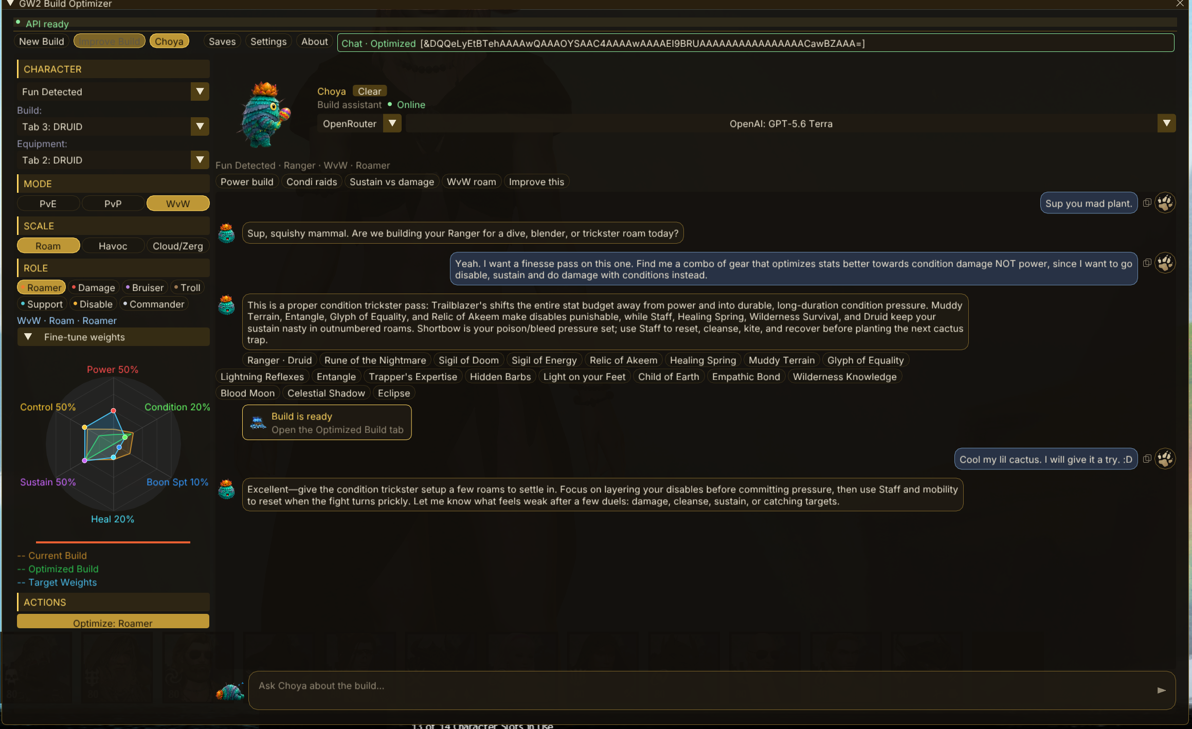 Choya build assistant