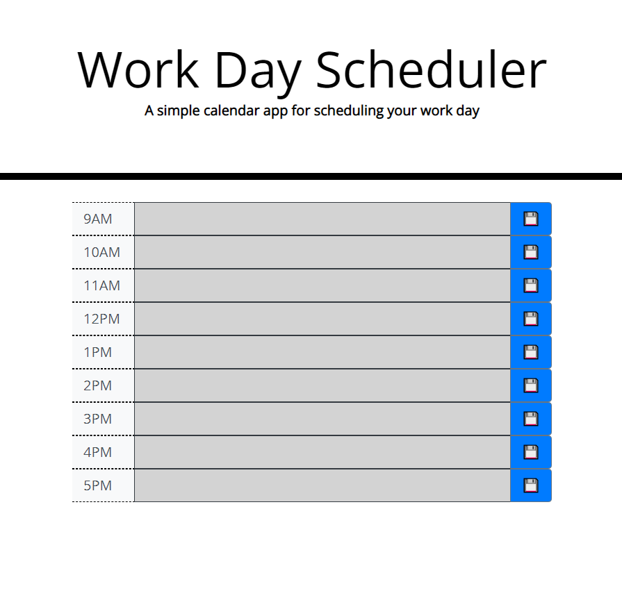 workday scheduler website screenshot