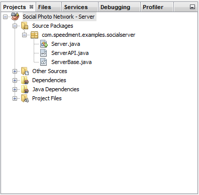 A screenshot of the IDE before code generation