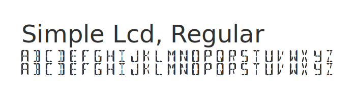 SimleLCDFont