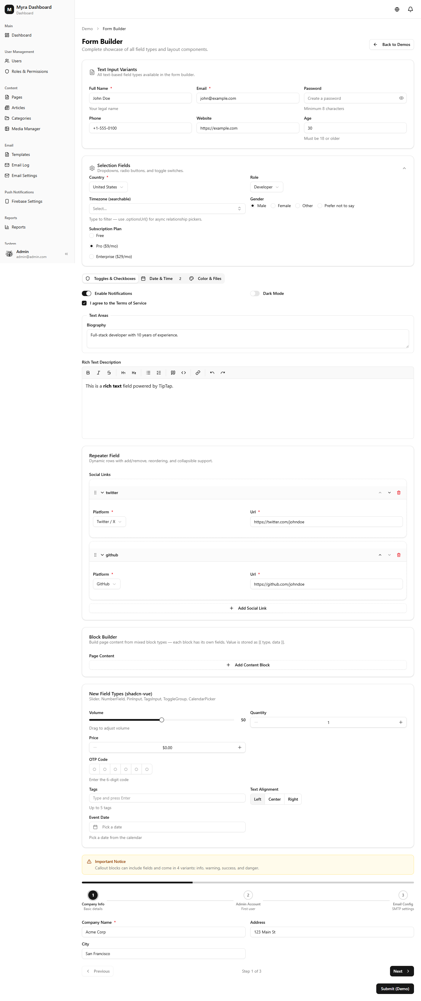 Form builder