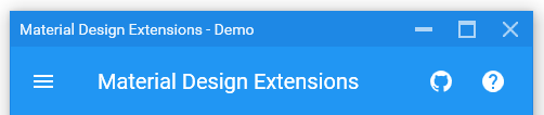 Material window and app bar
