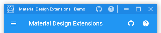 Material window and app bar