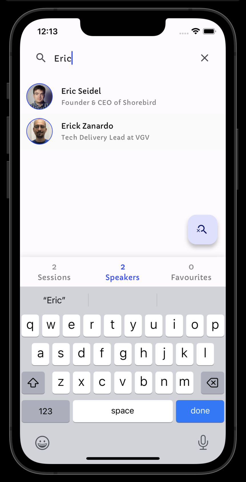 Speakers Search iOS