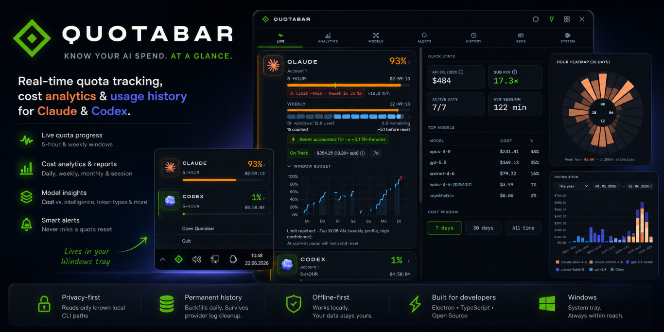 QuotaBar Screenshot