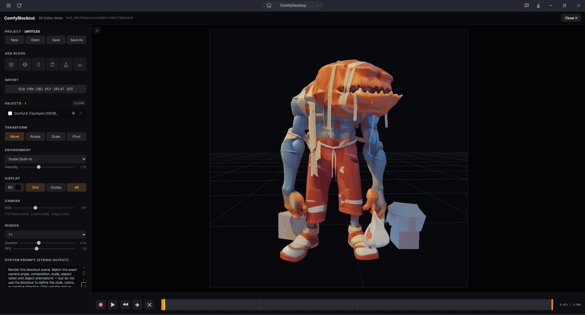 Fullscreen editor