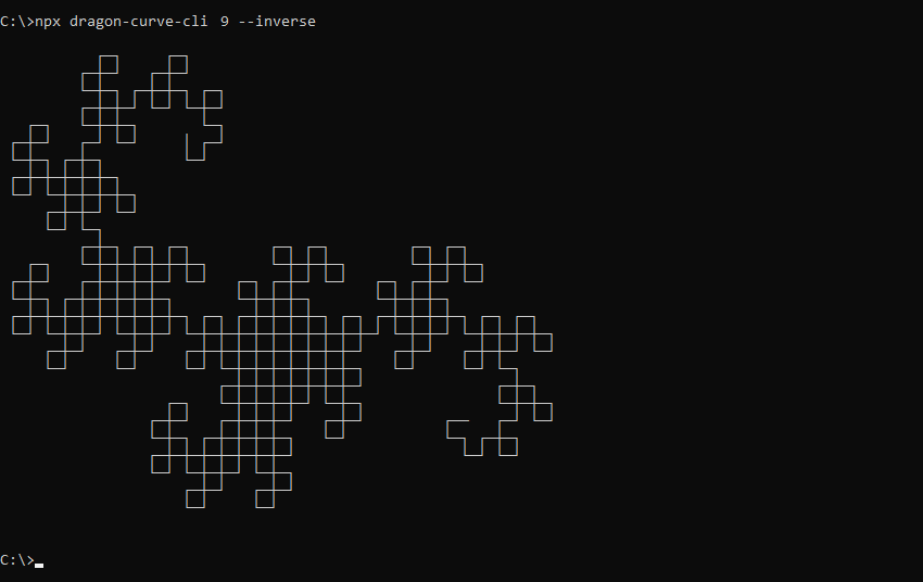 What dragon-curve-cli prints to the console