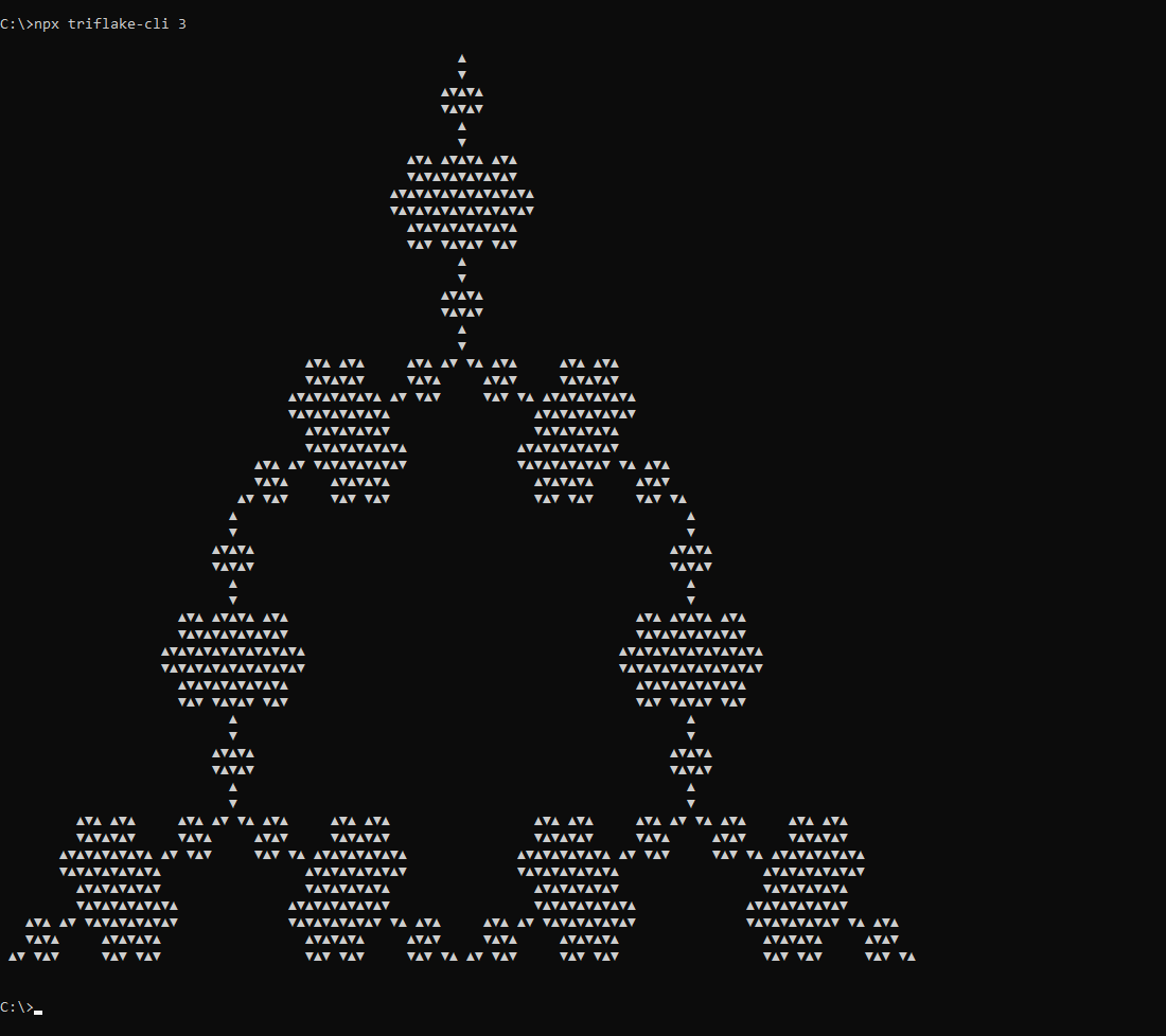 What triflake-cli prints to the console