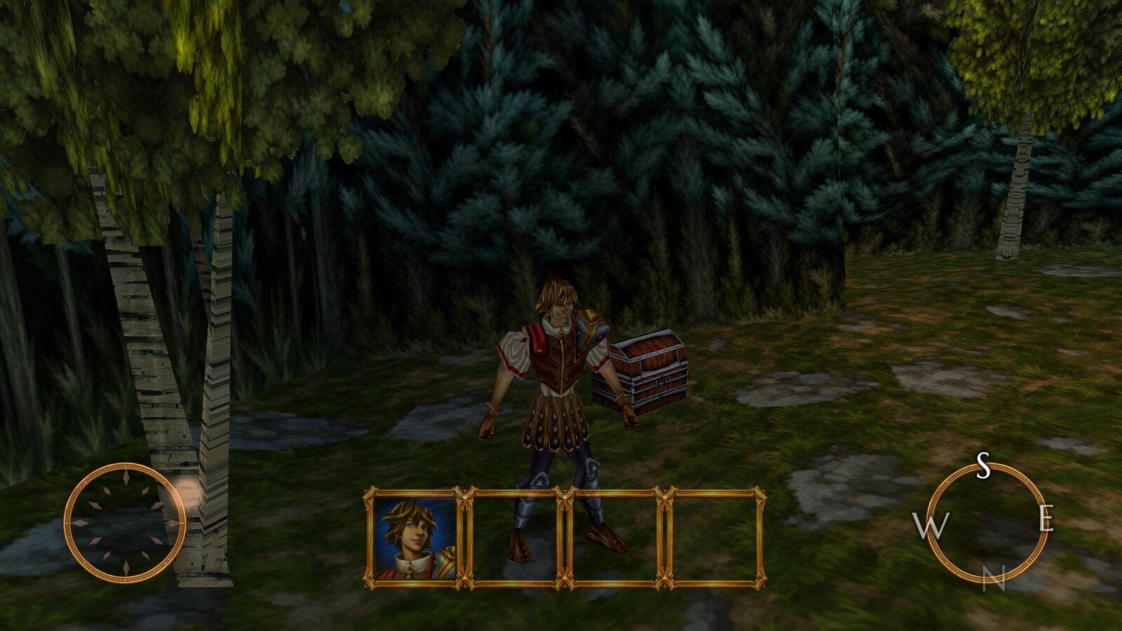 Alaron in the newly painted forest