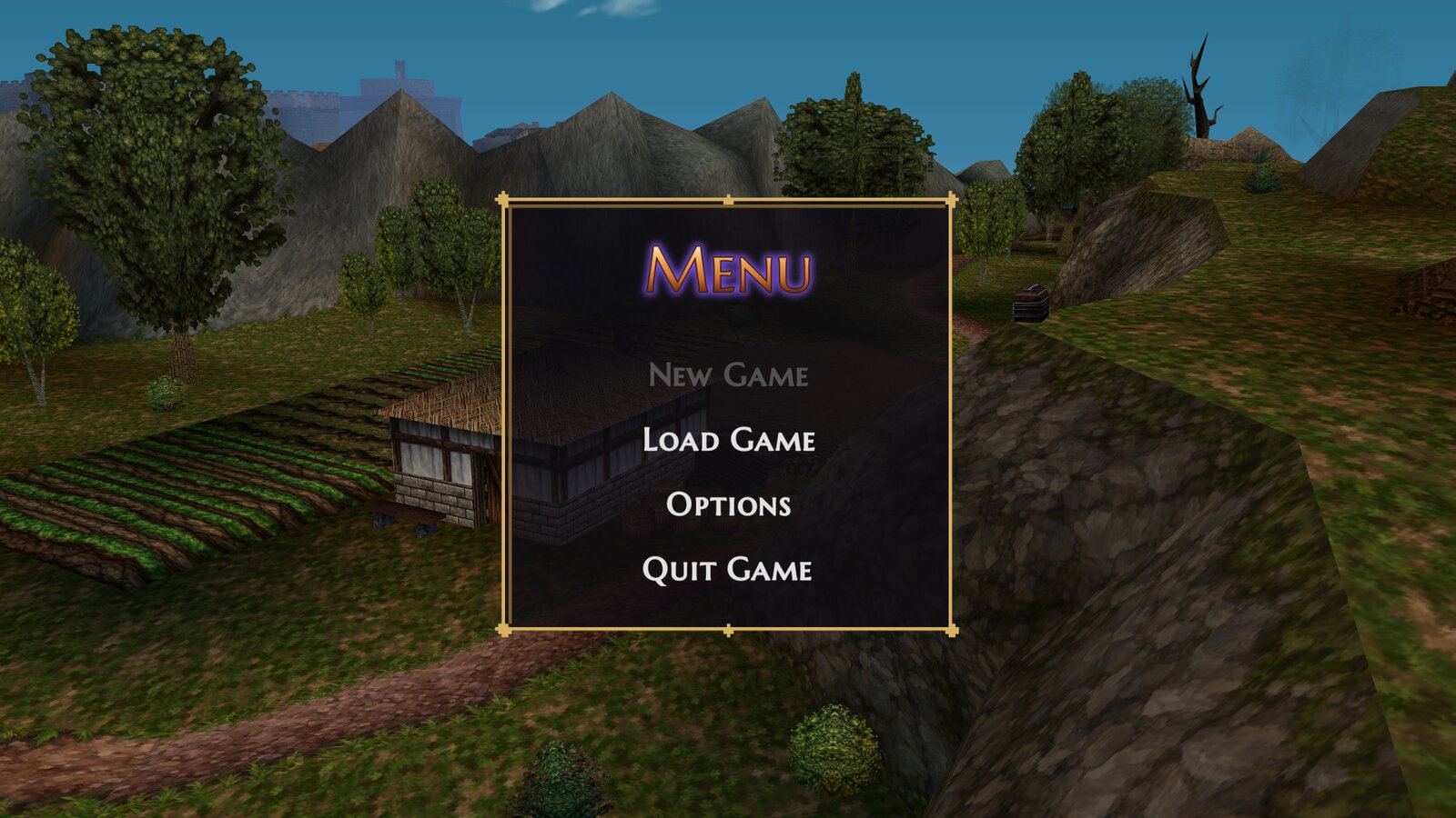 The title menu