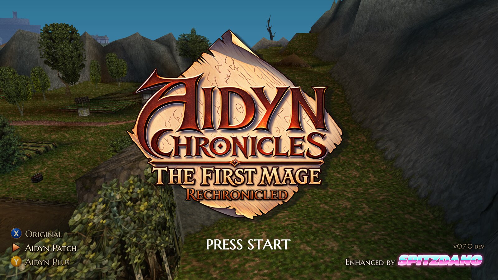 The title screen