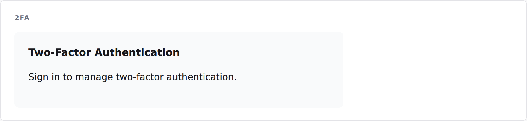 2fa on the front end