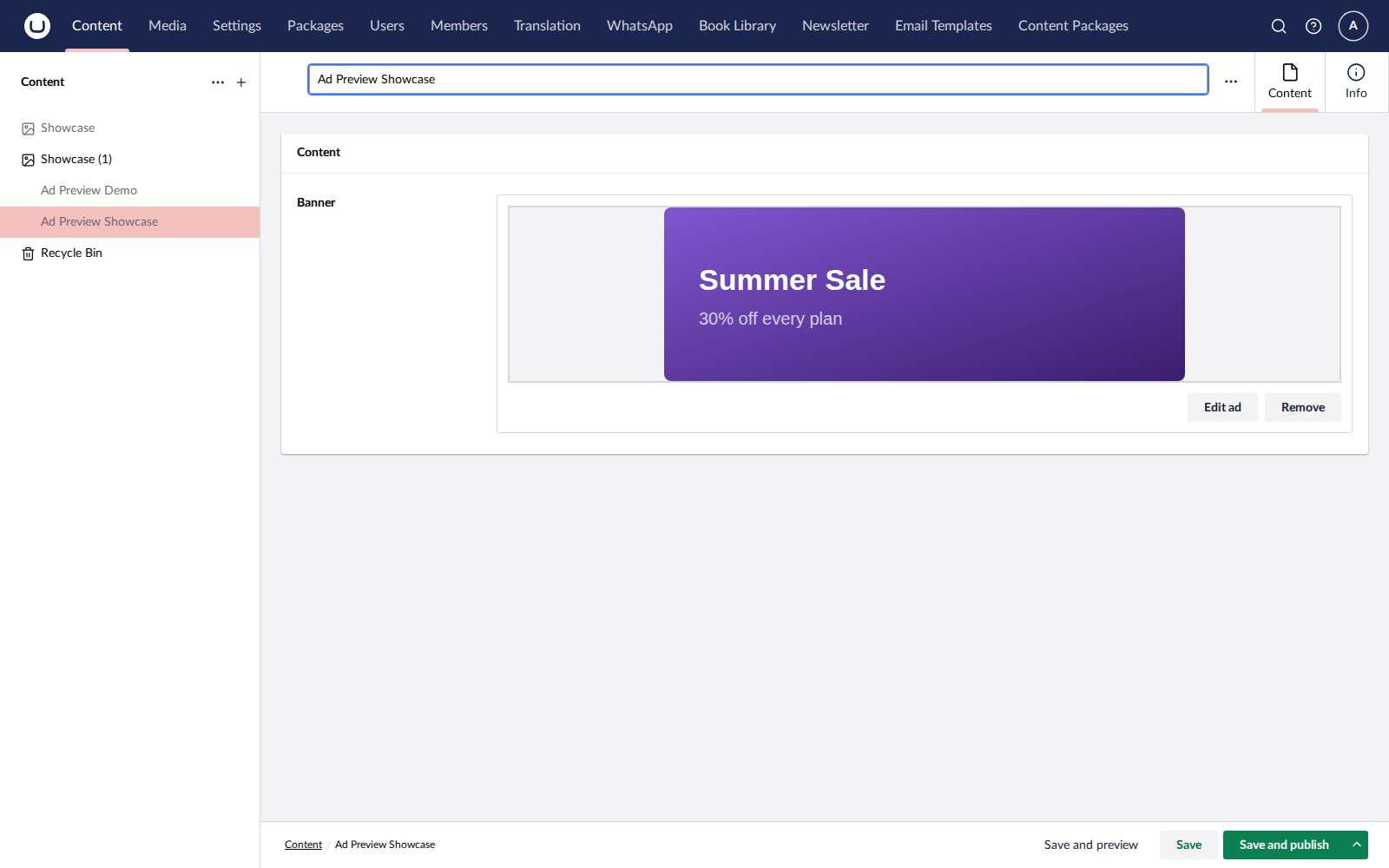 AdPreview dashboard