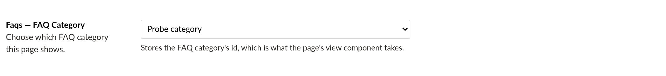 Faqs property editor