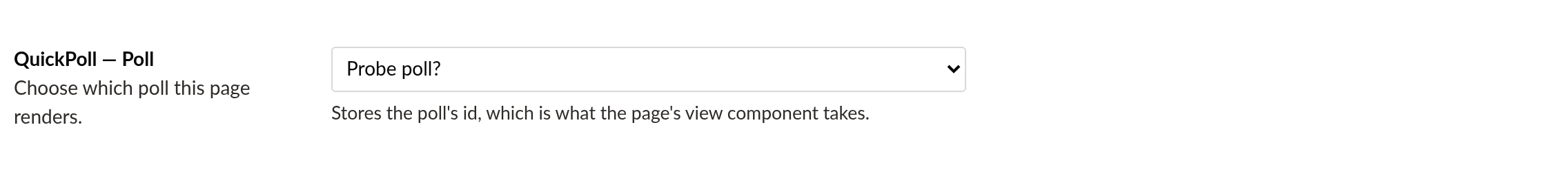 QuickPoll property editor