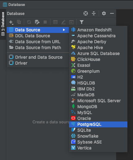 Add PostgreSQL data source